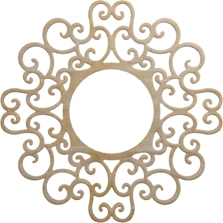 Ekena Millwork Reims Wood Fretwork Pierced Ceiling Medallion, Hickory, 22"OD x 8 3/8"ID x 3/8"T CMWP22X22X0375REHI